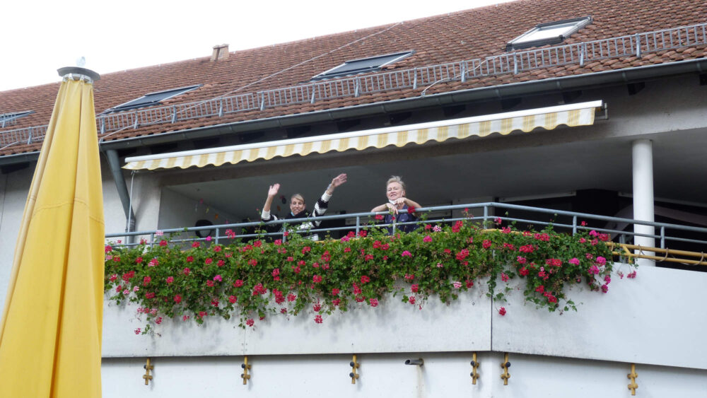 Balkon Mitarbeiterinnen