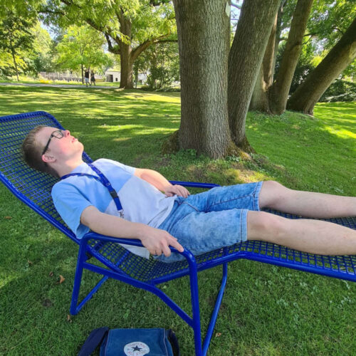 Jan entspannt sich im Luisenpark