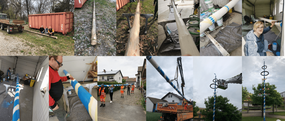 Collage fuer Website Maibaumstellen