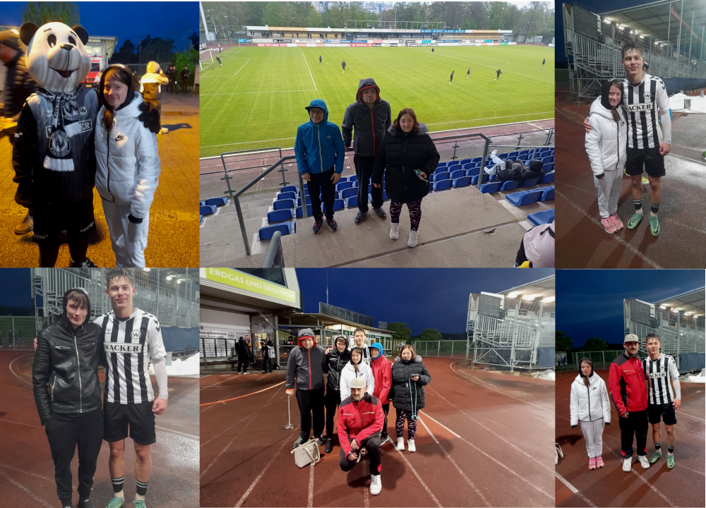 Collage Wacker Burghausen Fussballspiel